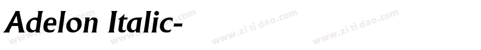 Adelon Italic字体转换